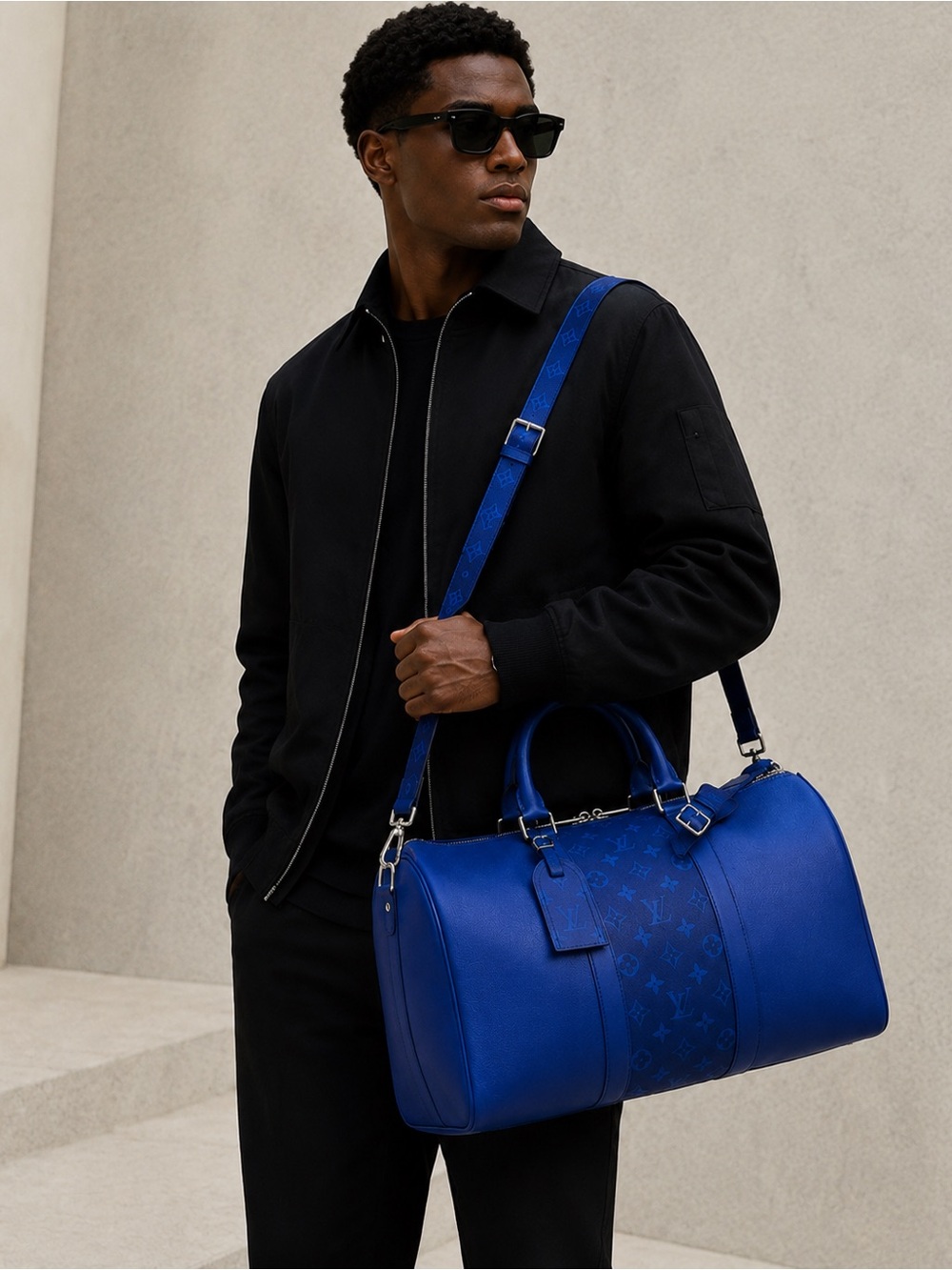 Louis Vuitton Keepall Bandoulière 50 in Pacific Blue, a discontinued colorway